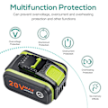 Miniatyrbillede 2 af 5: Egnet til Worx 20V lithium-ion batterier WA3551 WA3553 WX390