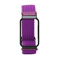 Miniatyrbilde 1 av 5: Flettet Loop-reim for Mi Band 7 Pro Justerbar Elastisk Nylon Loop Armbånd med Beskyttende Ramme Lilla Bånd Svart Etui[C]