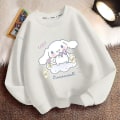 Miniatyrbild 3 av 5: Nya Söta Sanrio Barn Hoodies Kawaii Anime Cartoon Cinnamoroll Pojkar Flickor Bomulls Sweatshirt Höst Barn Tröja Presenter 160(145-160cm) black xiaoxiong