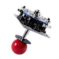 Miniatyrbillede 2 af 5: Rød joystick 8-vejs controller til arkadespil ny