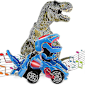 Miniatyrbild 2 av 4: Transformerande Leksaksfordon Transformerande Bil, Automatisk Transformerande Bil Blue