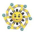 Miniatyrbild 4 av 5: Lysande Mekanisk Gyro Fidget Spinner Ansiktsförändrande Leksak Fingertopps Bläckfisk Robot (C)