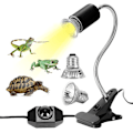 Miniatyrbild 1 av 5: Sköldpadds Värmelampa Kit Reptil Värmelampa Med 2 Uva Uvb Glödlampor 25w 50w Lång Bas Sköldpaddslampa 360 Rotation För Sköldpadda Reptil Ödlor Ormar Kameleonter