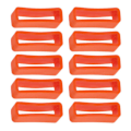 Miniatyrbillede 2 af 5: 2x10 Stykker Gummi Udskiftning Urrem Læder Rem Løkker 24mm Orange (C)
