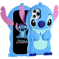Miniatyrbillede 1 af 5: Etuier til iPhone 12 Pro Max, Lilo Stitch Sød 3D Tegneserie Unik Blød Silikon Dyrefigur Anti-stød Beskytter Drenge Piger Børn Gaver Dækning Ho