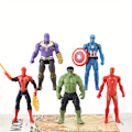Miniatyrbild 5 av 5: 5-pack Avengers Samlarfigurer - Captain America, Thor, Hulk, Iron Man - Perfekt för badrumsinredning & presenter