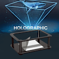 Miniatyrbild 3 av 5: 3D Holografisk Display Stativ Projektor Mobiltelefon H6Y9 Fäste Hologram Q5I3