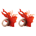 Miniatyrbillede 5 af 5: 2 stk. Innovative Serviettholder Simulerings Servietring til Halloween Thanksgiving Hjem Dekoration Maple Pumpkin[C]