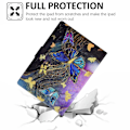 Miniatyrbillede 5 af 5: Etui til iPad Pro 11 (2018) / (2020) / iPad Air 11 (2024) / Air (2020) / (2022) PU Læder Mønster F Multicolor Golden Butterflies