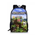 Miniatyrbilde 2 av 2: Barnas Minecraft-tema tegneserie ryggsekk med justerbare skulderstropper, skolebagg for elever