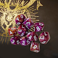 Miniatyrbild 2 av 5: 2x10st 10-sidiga Tärningar D10 Polyedriska Tärningar för Dungeons and Dragons Bordsspel Lila Röd (C)