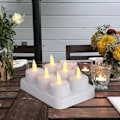 Miniatyrbillede 4 af 5: Genopladelige Te-lys Flammeløse Lys Med Fjernbetjening LED Lys Med Timer Batteridrevne Lys Til Hjem Dekoration Flammeløs Midtpunkt Bord Dekoration