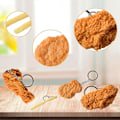 Miniatyrbilde 2 av 5: 4 stk., Imitasjon Mat Nøkkelring Pommes Frites Kyllingnuggets Stekt Kyllinglår Mat Anheng Nøkkelring - - (C)