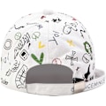 Miniatyrbillede 5 af 5: Trendy Graffiti Baseball Caps Herre Dame Personlighed Justerbar Åndbar Solskærm Solhat Lang Rem Cap Sort Baseball Caps - (C)