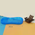 Miniatyrbild 4 av 5: Dockhussimulering Söt Mini Pool Badring Strandstol Set