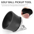 Miniatyrbilde 2 av 5: 5 stk Golf Ball Plukk Opp Henter Sugkopp Verktøy Sugkopp kompatibel med Putter Grip Golf Treningshjelpemidler, Svart-B15