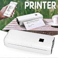 Miniatyrbillede 5 af 5: Mini Husholdningsblækfri A4-printer Multifunktionel Mobilprinter til Billede Journal (Kun Papir 50 stk) - På lager