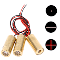 Miniatyrbilde 2 av 3: Kobber Laserhode 650nm 9mm 3V 50mW Laser Kryss Diode Modul Rød Laser HFMQV A2(Line)
