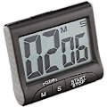 Miniatyrbillede 3 af 4: Digital timer og stopur, elektronisk æggeur, med display, store tal, sort (HYYC)
