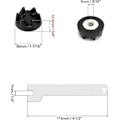 Miniatyrbilde 4 av 5: 3 stk Koblinger 9704230 Kompatibel med Kitchenaid KSB52/KSB5/5KSB52/5KSB5, Kitchenaid Reservedeler med Fjernelsesverktøy -Sy