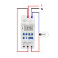 Miniatyrbild 5 av 5: Sinotimer Tm919a-2 Programmerbar Digital Tidströmbrytare Relä Timerkontroll Ac 220v 16a Din-Skena Montering
