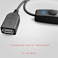 Miniatyrbild 4 av 4: USB-förlängare med på/av-brytare - Uppgraderad ström- och data-USB-förlängning