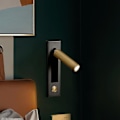 Miniatyrbillede 4 af 5: Læselamper, Hovedgavl Væglæselampe Indbygget Trykknap Vægliste til Stue, Soveværelse