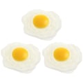 Miniatyrbilde 1 av 2: 3 stk Strekkbare Posjerte Egg Klem Fritert Egg Simulering Mat Leke Trykkavlastning Leketøy Festgaver