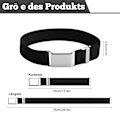 Pikkukuva 2 / 5: 3 kpl Joustovyöt lapsille, 2,5 x 75 cm säädettävä joustovyö lapsille, neliönmuotoinen magneettisolkinen vyö, lasten joustovyö farkuille (C)