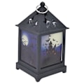 Miniatyrbilde 4 av 5: Halloween-lykt LED Halloween nattlys Bærbar flammelampe for festivaldekorasjon Slott[C]