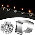 Miniatyrbilde 3 av 5: 50-pakke/sett Holdbare Rennskjærsklips for Lyslenker, Tunge Metallhengere, Lysmontering for Hjemmefestdekorasjon[C] Large manganese steel 50PCS