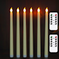 Miniatyrbild 1 av 5: 6 st LED-ljus med flimmerande varmt ljus i konform med 2 fjärrkontroller för jul, tacksägelse, halloween, hem, bröllop [C] 2