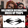 Miniatyrbild 5 av 5: Halloween Ledade Fingrar Halloween Cosplay Rekvisita Skräck Led Klo Leksak för Maskeradfest [C]