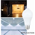 Miniatyrbillede 3 af 5: E27 LED pære med bevægelsessensor Smart lys 9 W Erstatter 90 W energibesparende pære 120 strålevinkel, hvid, E27, 9 W