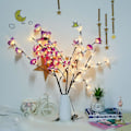 Miniatyrbillede 4 af 5: LED-belyste Kunstige Orkideblomstrægrene Lys