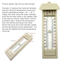 Miniatyrbillede 3 af 5: -40 til 50 Drivhus Max-min Tryktermometer Hjemme Temperatur Overvågningsværktøj Au[C]