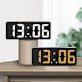 Miniatyrbild 2 av 5: Smart Stor Digital Väggklocka Appkontroll Tid/datum/&ljud Aktivera & Steglös Ljusstyrka & Volym Alarm Med Snooze Funktion Yw[C] Blue