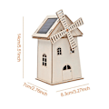 Miniatyrbild 2 av 3: DIY Trä Vetenskapsexperiment Modellbyggsats Solenergi Vädermölla Hus för Barn (C)