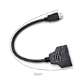 Miniatyrbild 4 av 5: HDMI-splitteradapterkabel HDMI-splitter 1 in 2 ut HDMI-hane