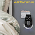 Miniatyrbilde 3 av 5: 500W Keramisk Pluggvarmer, Justerbar Termostat, 12 Timers Timer & LED-Skjerm, 2 Viftemodus, Svart