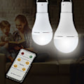 Miniatyrbild 5 av 5: USB Laddningsbar Glödlampa med Fjärrkontroll, 7W LED Batteridriven Glödlampa, E27 Touch-Dimbar Glödlampa med Timerfunktion, Utomhus Camping Nödsituation