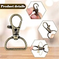 Miniatyrbild 4 av 4: 56 st Nyckelringskrokar med D-ringar Set Väskbeslag för Väskframställning Snodd Snap Hooks Swivel Clasp (C)