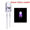 Miniatyrbillede 3 af 5: 200x 5 mm Rund Lilla UV LED Diode Super Lys Vandklar LED Lys Lampe Lilla Farve (FCC)