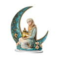 Miniatyrbilde 1 av 3: 2D Månefe Statue Gave Fe i Månen Figur for Hylle Studierom Soverom (C)