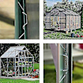 Miniatyrbild 3 av 4: Växthusglas Clips Glasrutefixering Rostfritt Stål Överlappning Trädgårdsskötsel 50 st W Clips (C)