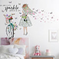 Miniatyrbild 2 av 5: 1st DIY Fe Älva Flicka Cykel Väggdekor Blomma