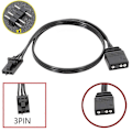 Miniatyrbilde 3 av 5: Svart kabeladapter for Corsairs QL LL120 ICUE RGB til ARGB sømløs tilkobling