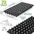 Miniatyrbild 5 av 5: 10-pack Fröstartset, 72-cells Såddbrickor Trädgårdsgroning Odlingsplattor Växtstartset