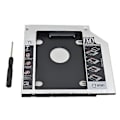 Miniatyrbillede 1 af 4: 9,5 mm 2,5' SATA til SATA 2. HDD SSD Drev Caddy Adapter Bakke Kit Kabinet Optisk Drevbugt til Bærbar Cd Dvd Rom Drevbugt