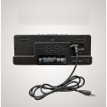 Miniatyrbild 4 av 5: Smart Stor Digital Väggklocka Appkontroll Tid/datum/&ljud Aktivera & Steglös Ljusstyrka & Volym Alarm Med Snooze Funktion Yw[C] Red